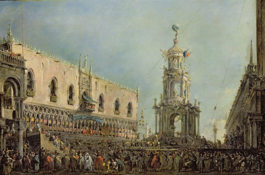 Il Doge assiste alla Festa del Giovedì Grasso in Piazzetta San Marco - Louvre, Parigi